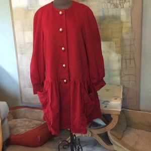 Vtg Moschino Couture 100% Wool DressCoat